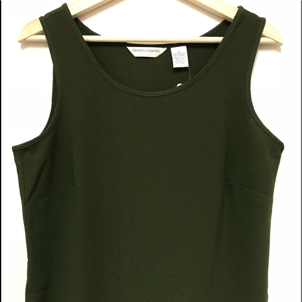 Green tank top Drapers & Damon’s NWT blouse